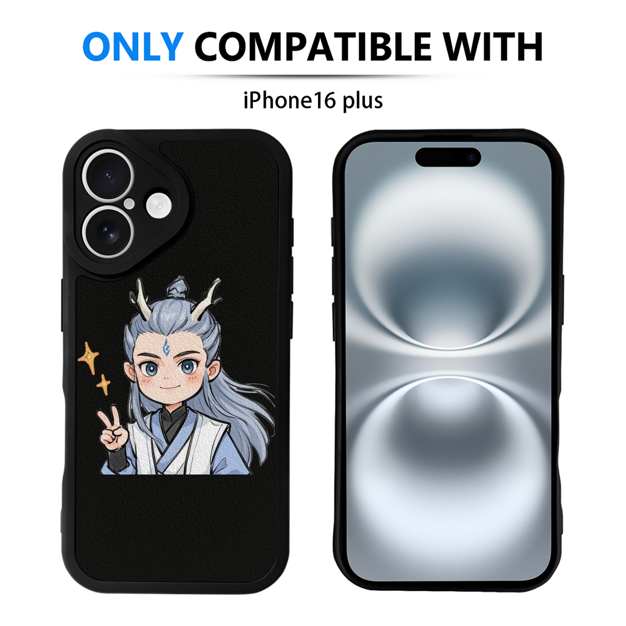 （画像用） Ne Zha 2 ナタ 魔童の大暴れ 【iPhone 16シリーズ対応】シリコンスマホケース（レザー調） 材質：シリコン